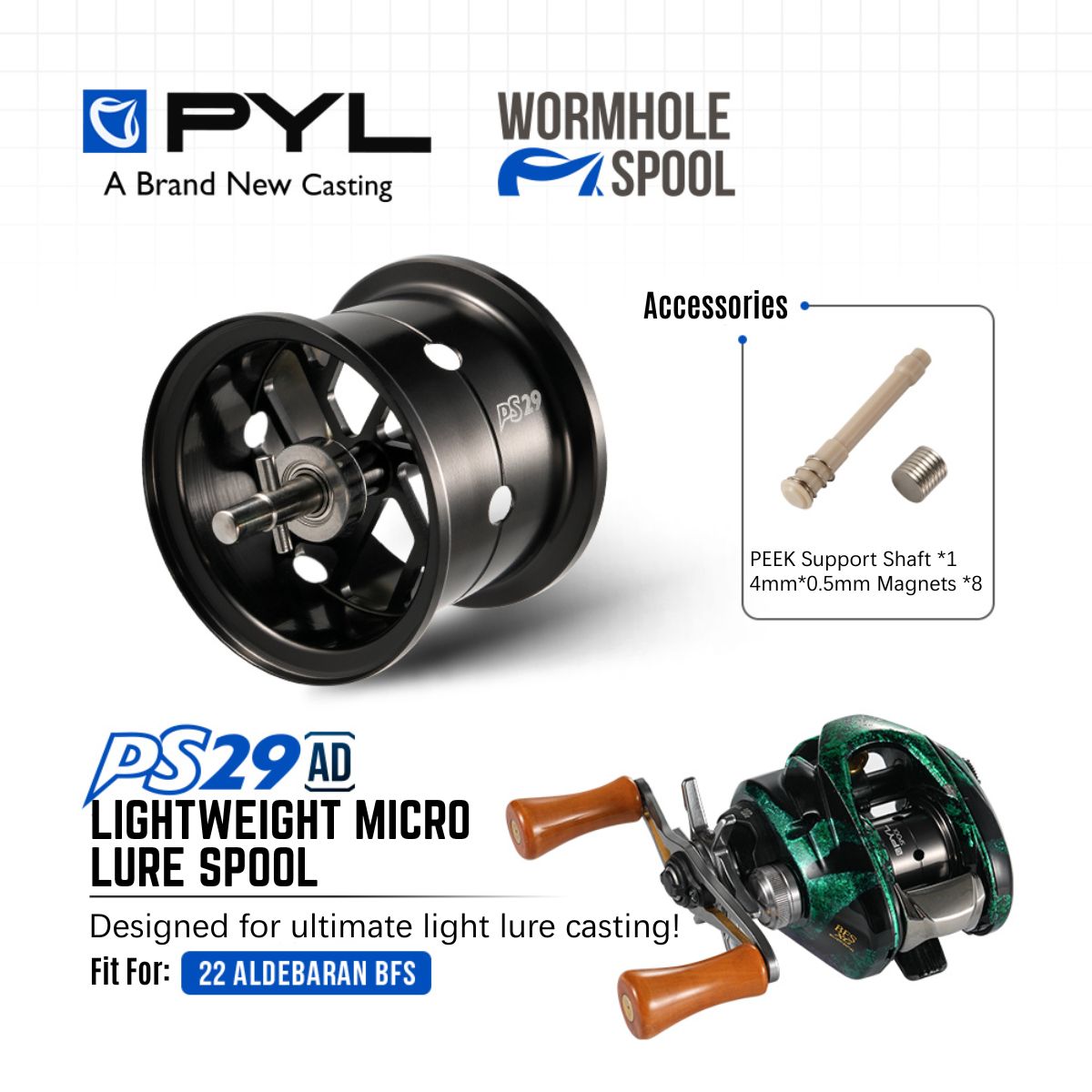 PYL PS29 AD Modified Spool for - đánh giá và giá Reel Spare Spool